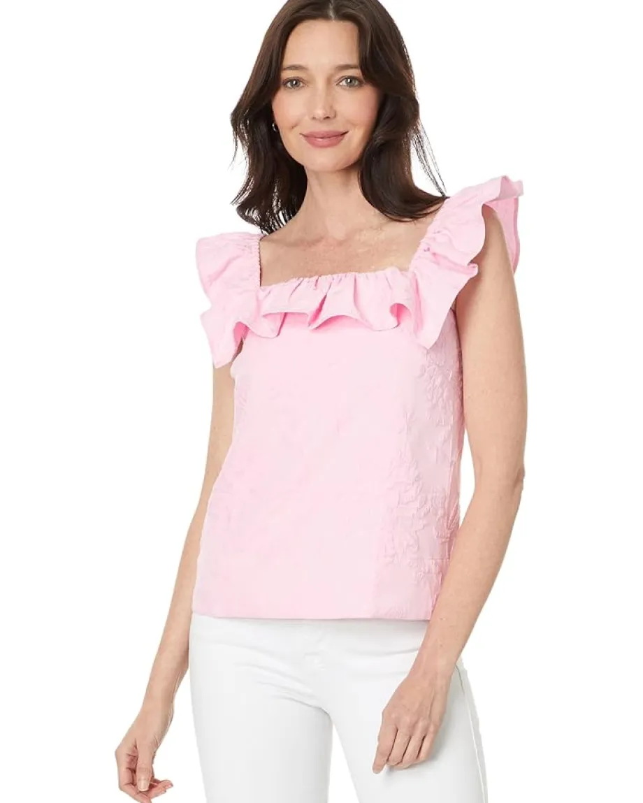 Women Lilly Pulitzer Zoya Ruffle Top